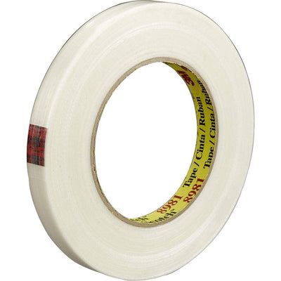 3M Filament-Klebeband Hochleistungsstark 8981, 19 mm x 50 m, Transluzent Weiss (48-er Pack) Filament