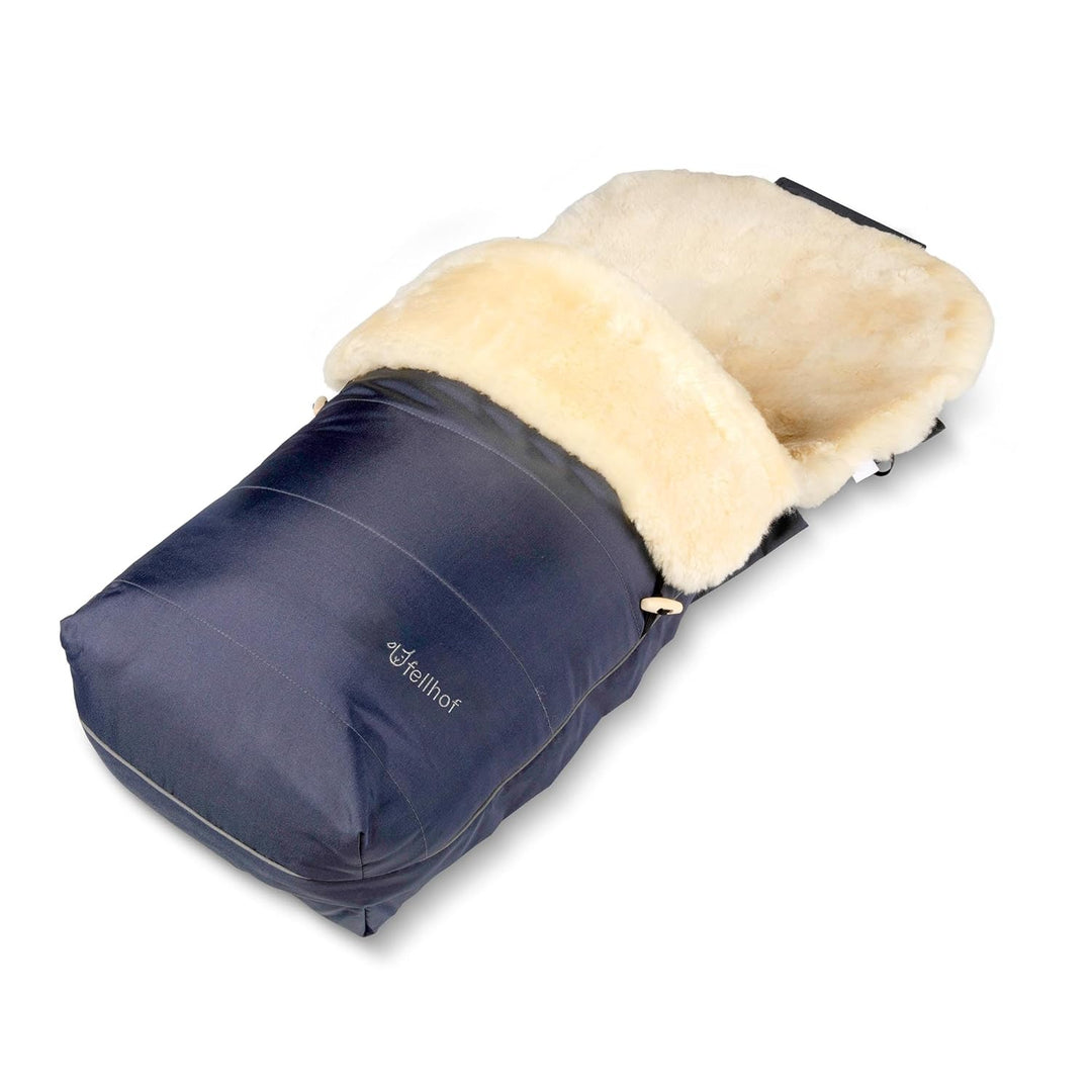 Fellhof 109401 Lammfell-Fusssack Garmisch, Oeko-TEX® Standard 100 Zertifiziert, 45x97 cm, Wind- und
