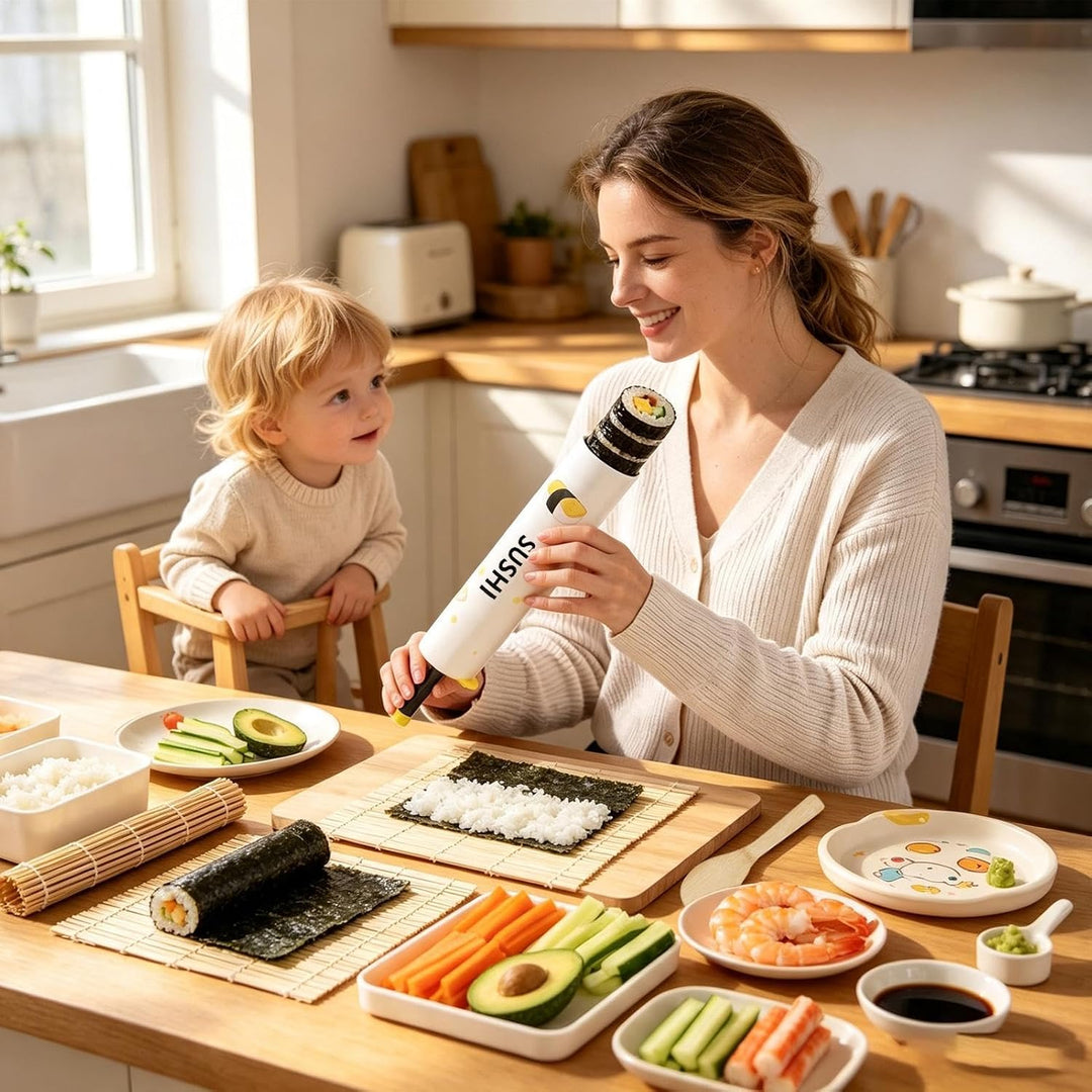 Generisch Sushi Maker Lebensmittelecht, antihaft, tragbar, mit | Japanisches Sushi-Rollset und Reism