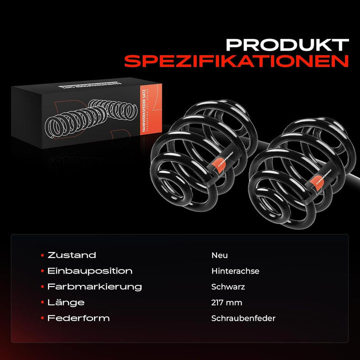 Frankberg 2x Federn Fahrwerksfeder Hinterachse Kompatibel mit Z3 Coupe E36 1998-2003 Z3 Roadster E36