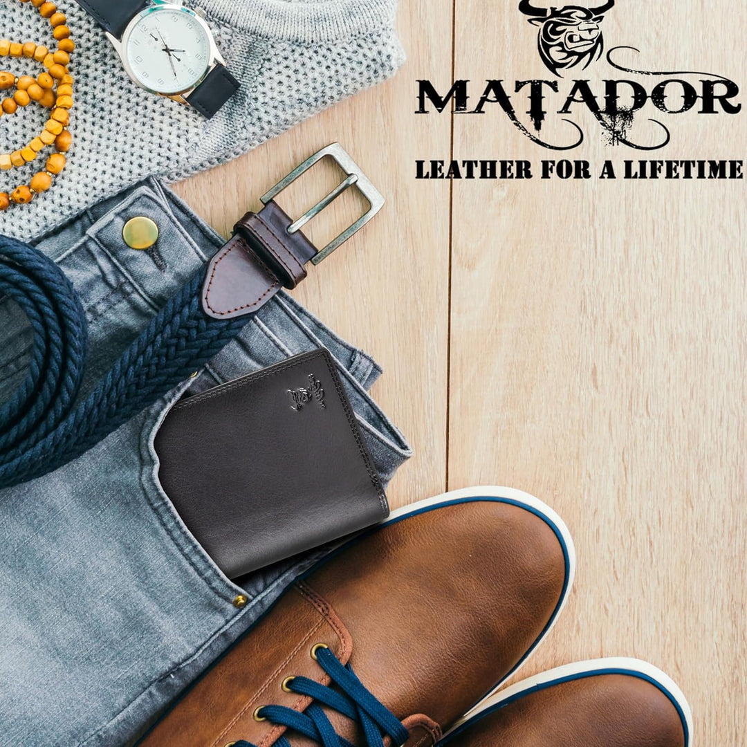 MATADOR XXL Leder Geldbörse Portmonee Herren Viele Fächer | Karten Geldbeutel Portemonnaie Herren mi