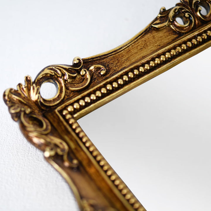 OIGUMR Quadratischer Wandspiegel Vintage Spiegel Gold Spiegel (Vintage Gold, 41,9 x 34,3 cm) 16.5 x
