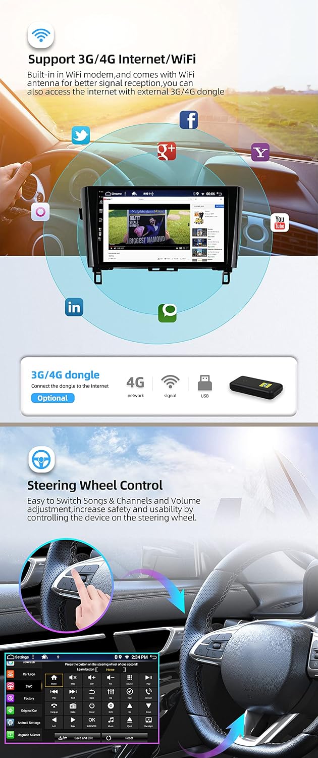 JOYX Android 12 Autoradio Passt für Nissan X-Trail Qashqai j11 Rouge (2014-2018) - 4G+64G - Eingebau