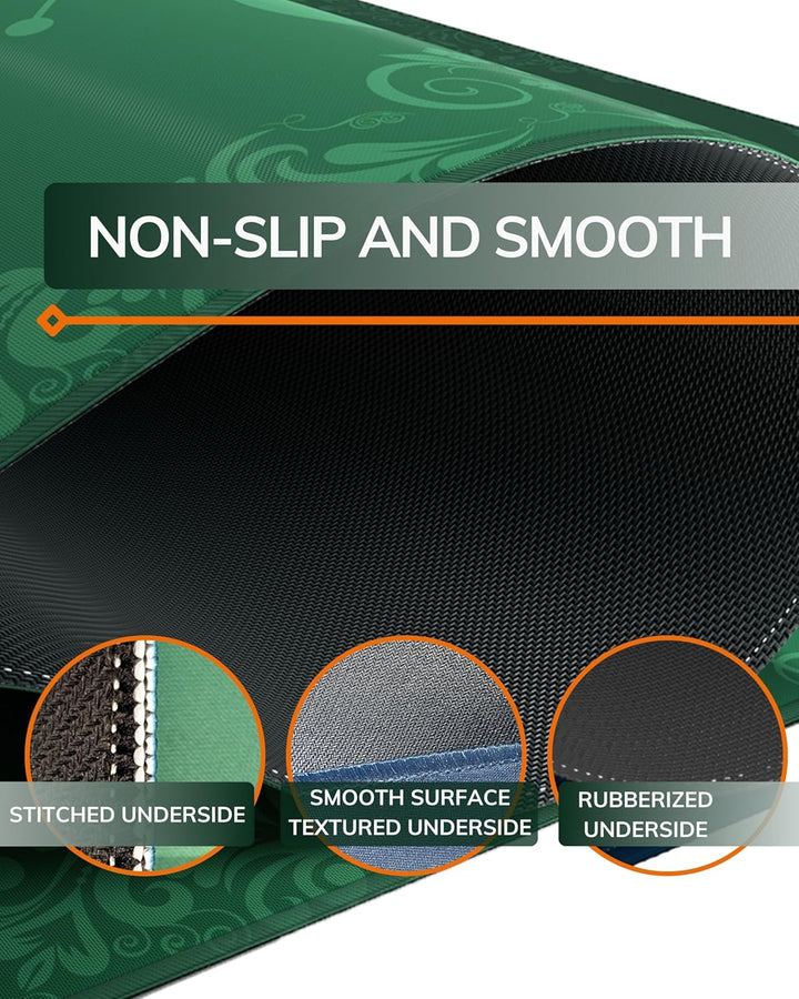 Bullets Playing Cards Designer Pokermatte blau in 180 x 90 cm für den eigenen Pokertisch - Deluxe Po