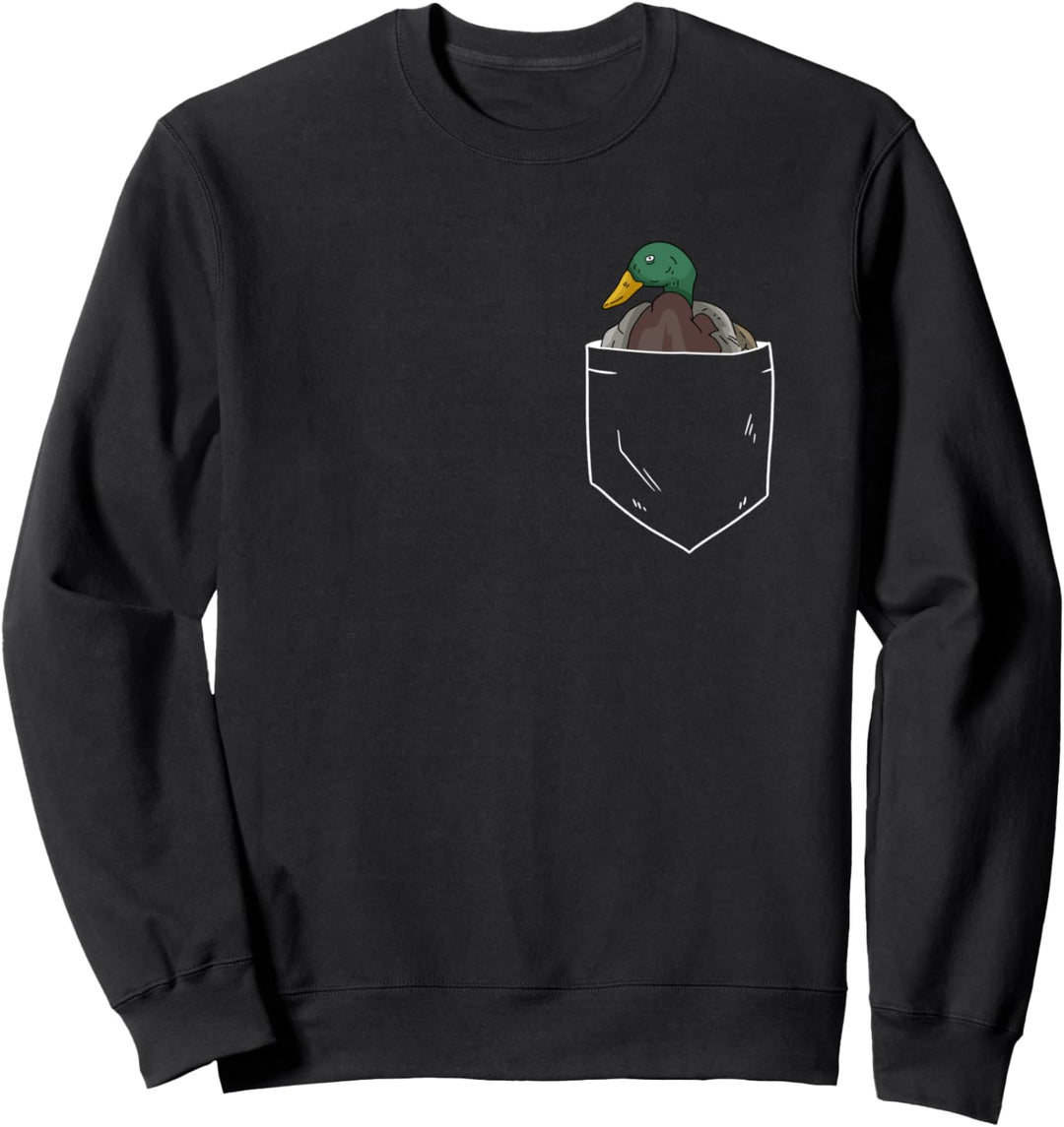 Ente in Brusttasche Ente in Vordertasche Sweatshirt