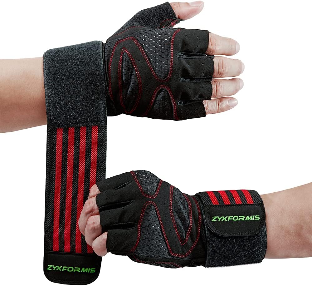 Fitness Handschuhe, Trainingshandschuhe mit Handgelenk Unterstützung für Damen und Herren, rutschfes