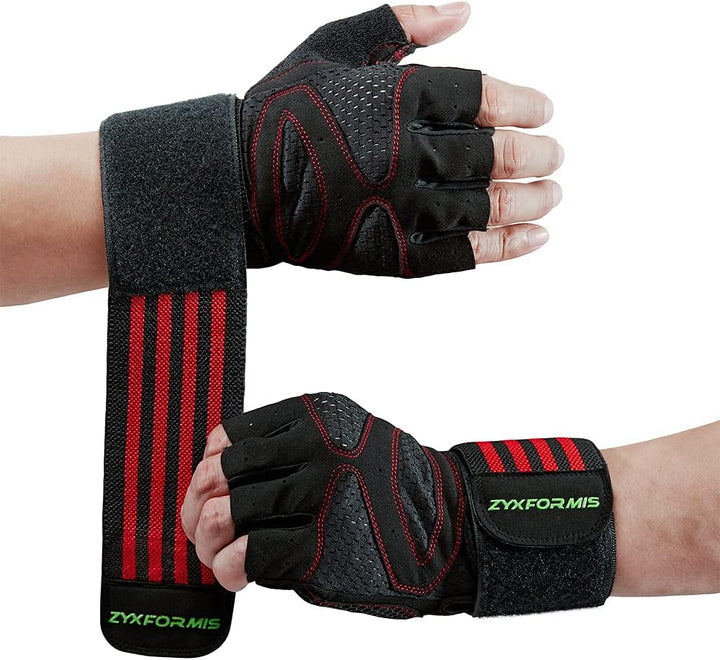 Fitness Handschuhe, Trainingshandschuhe mit Handgelenk Unterstützung für Damen und Herren, rutschfes