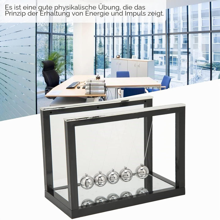 Newton Pendel Schaukel Spielzeug Physik Wissenschaft Gross Newton Cradle Balance Balls mit 5 Eisenku