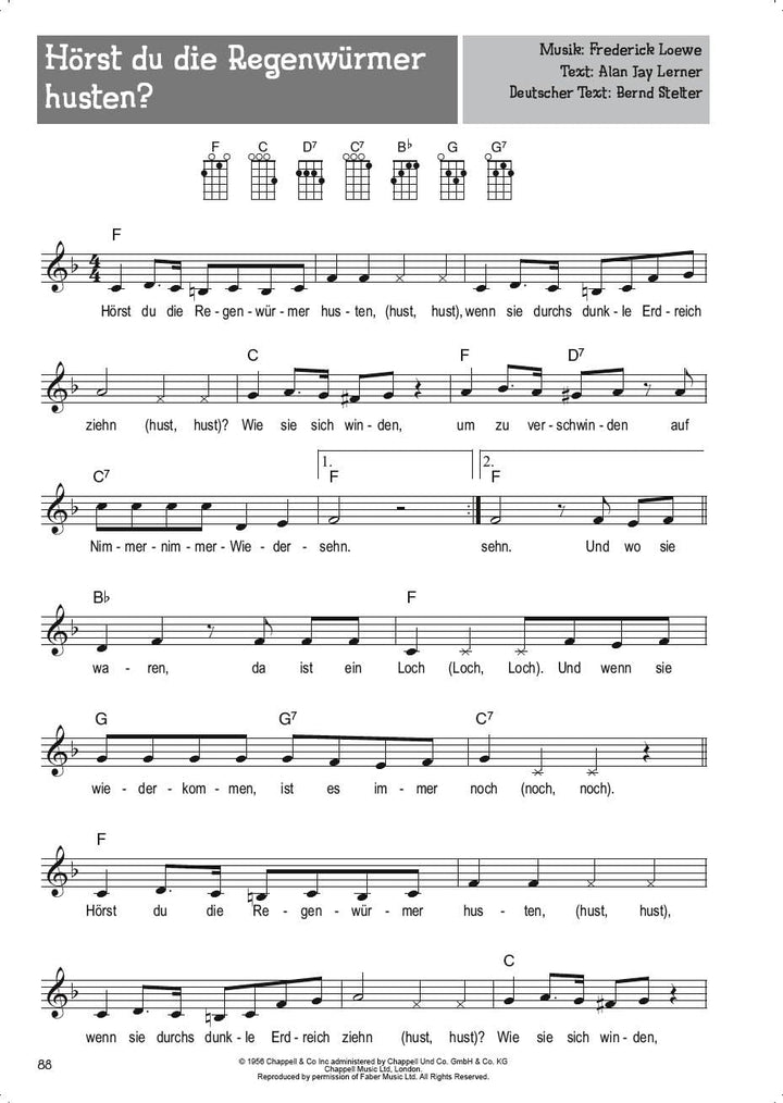 100 Kinderlieder für Ukulele | Ukulele-Songbuch für Kinder mit Melodielinie und Texten | Beliebte Ki