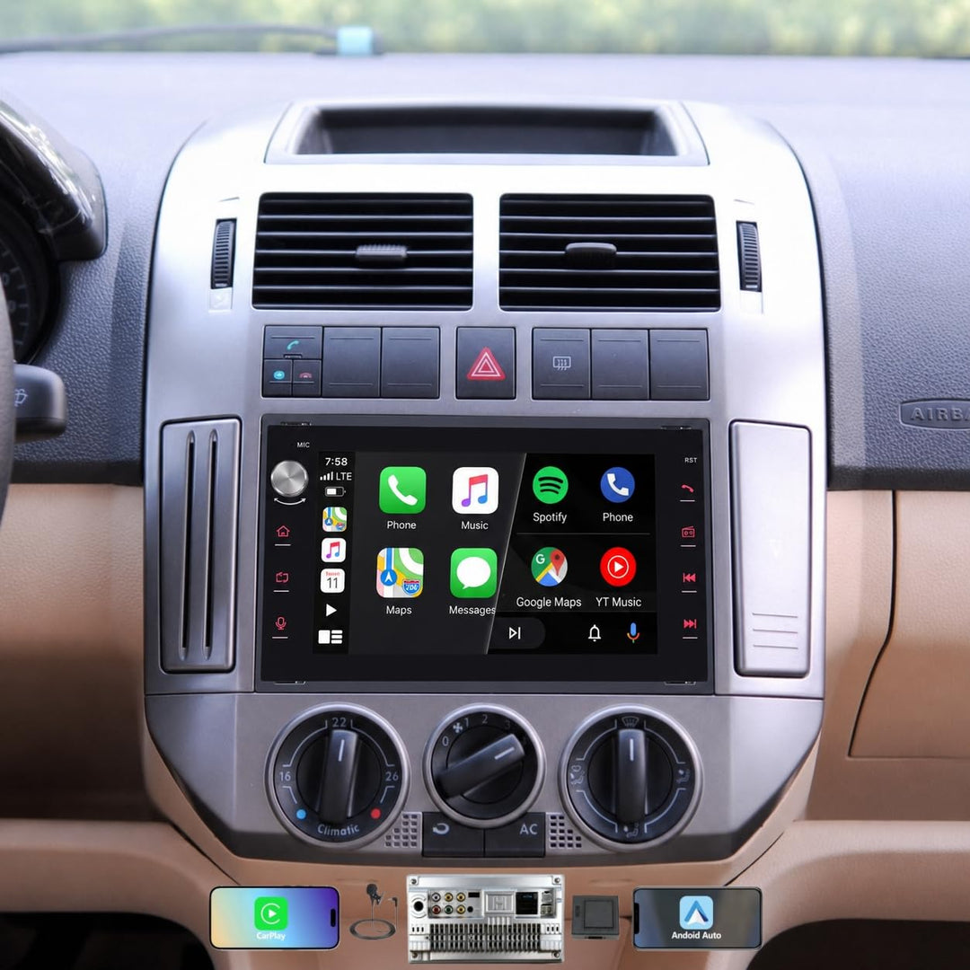 Auto-Radio für VW Golf 4/Polo Bora MK3 MK4/Passat MK5 | Linux-System,Hohe Leistung, VW Radio mit Wir