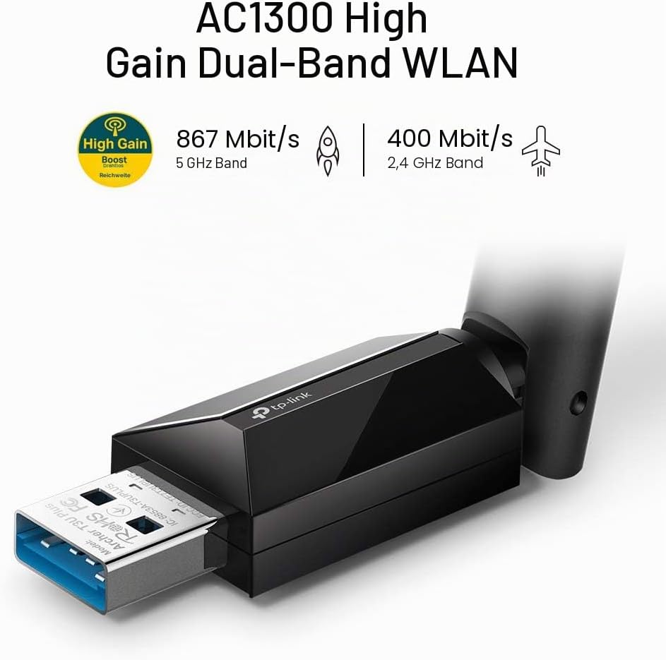 TP-Link RE550 WLAN Verstärker Repeater AC1900 &amp; Archer T3U Plus AC1300 High Gain USB WLAN Stick Adap