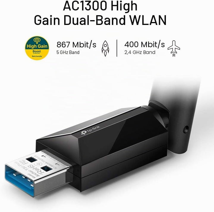 TP-Link RE550 WLAN Verstärker Repeater AC1900 &amp; Archer T3U Plus AC1300 High Gain USB WLAN Stick Adap
