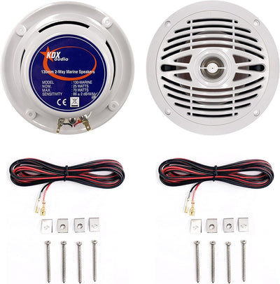 KDX Audio kin183147 – Kit-Lautsprecher (90 W Seeleute, 80 – 22000 Hz) weiss 130-MARINE; 13cm 5", 130