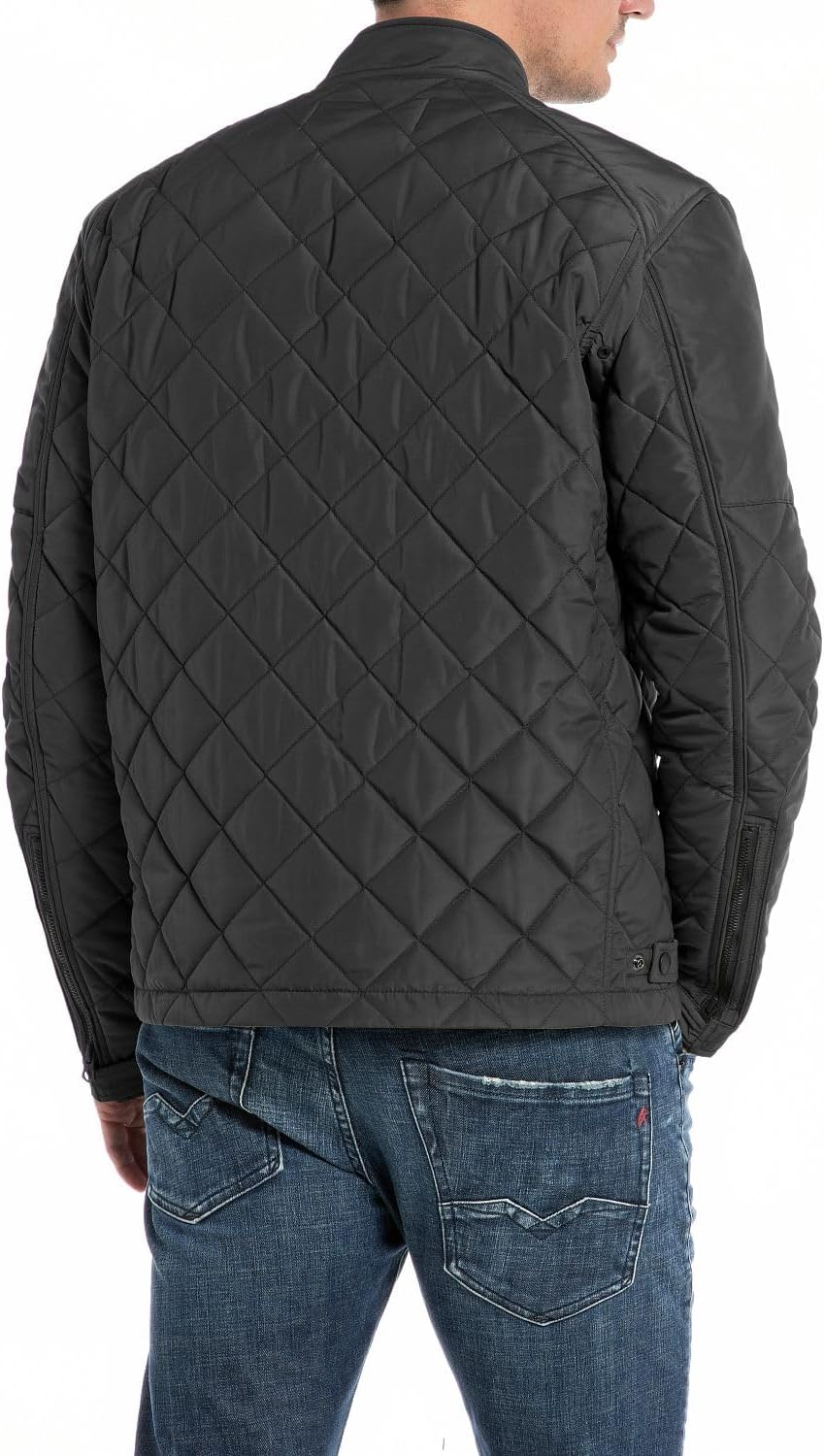 Replay Herren Steppjacke Übergangsjacke ohne Kapuze XS Black 098, XS Black 098