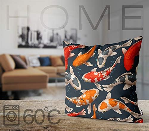 VOID Koi Karpfen Fische Kissenbezug Kissenhülle Sofakissen Kissen Deko Outdoor-Kissen Dekokissen, Ki