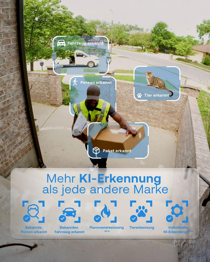 Arlo Ultra 2 Überwachungskamera Aussen WLAN, Kabellos, 4K UHD Qualitätsprodukt, 180° Sichtfeld, Spot