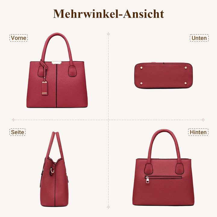 DIRRONA Elegant Damen Handtasche Schultertasche Gross Kapazität Umhängetasche Beiläufig Reise Tasche