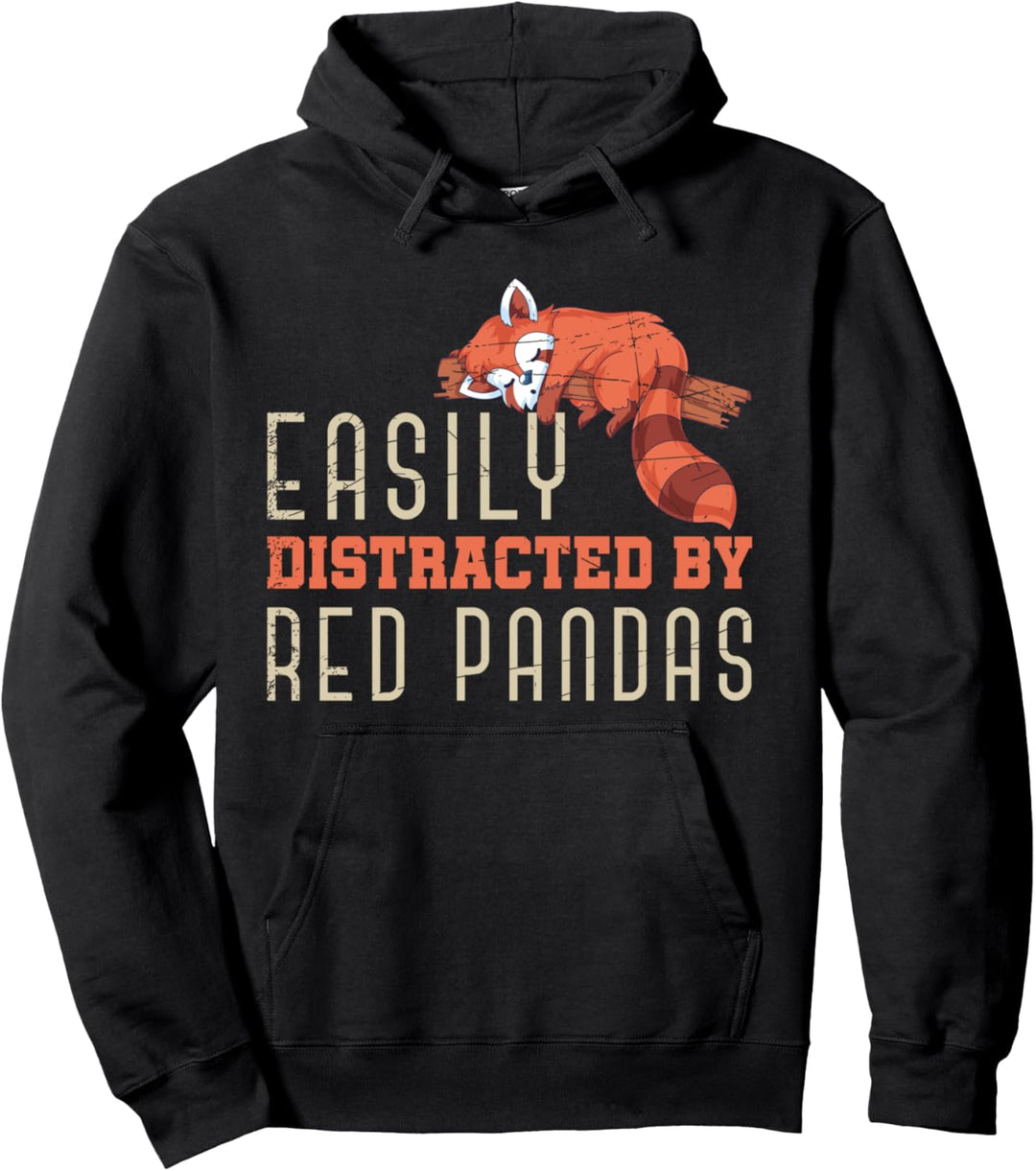 Chinesisches Zoo Tier Leicht abgelenkt von Roten Pandas Pullover Hoodie