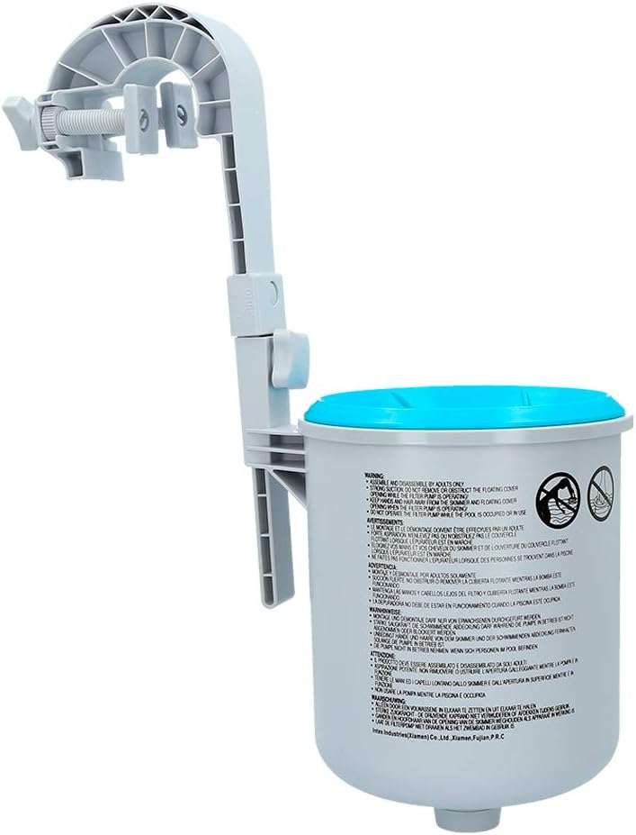 Intex 28076 Sicherheitsleiter, für Pools, Grau, 122 cm & Oberflächenskimmer - Deluxe Oberflächenskim