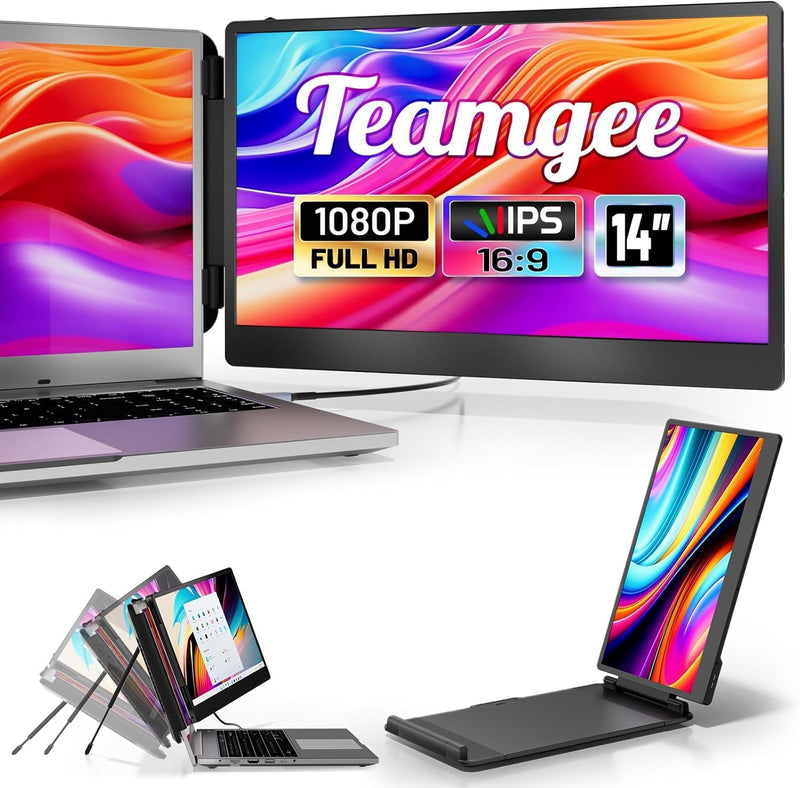 Teamgee Tragbarer Monitor für Laptop - 14&