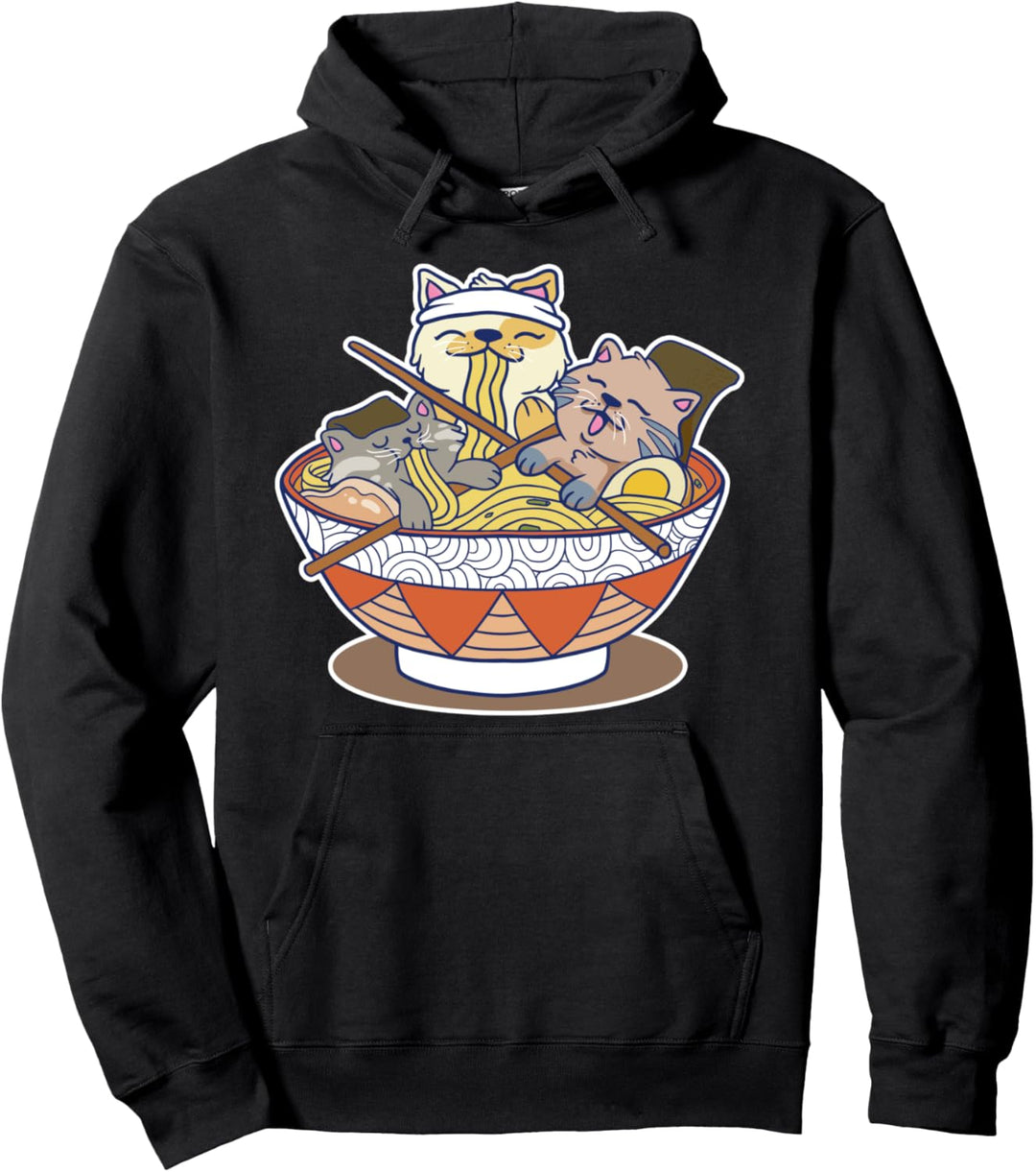 Ramen Katzen Japanisch Kawaii Anime Geschenk Pullover Hoodie