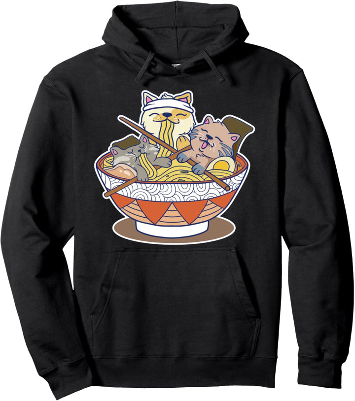 Ramen Katzen Japanisch Kawaii Anime Geschenk Pullover Hoodie