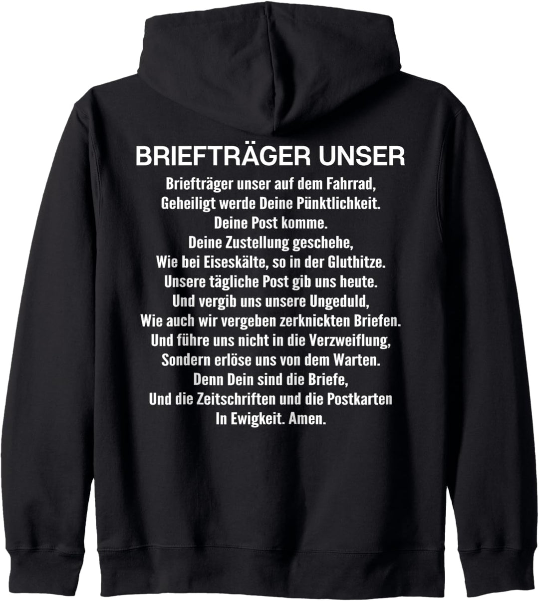 Briefträger Unser Gebet Postbote Zusteller Kapuzenjacke