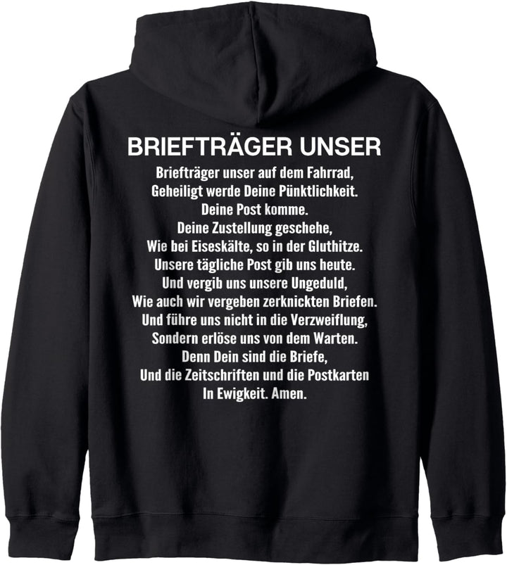 Briefträger Unser Gebet Postbote Zusteller Kapuzenjacke