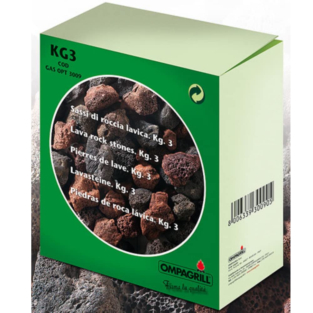 Lavasteine für Grill, Packung mit 3 kg