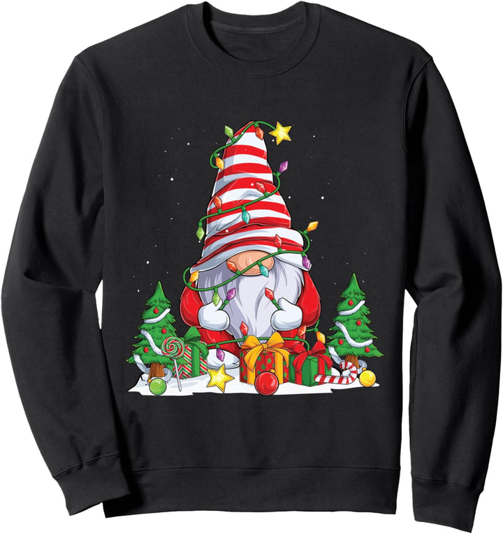 Christmas Gnome Tree Xmas For Women Pajama Family Xmas Sweatshirt