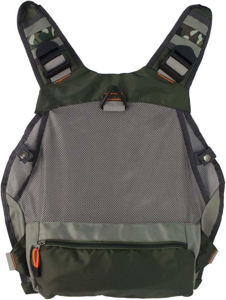 Kylebooker Fliegenfischen Weste Angelweste Einstellbare Grösse Maschen Multi-Taschen Jacke Einheitsg
