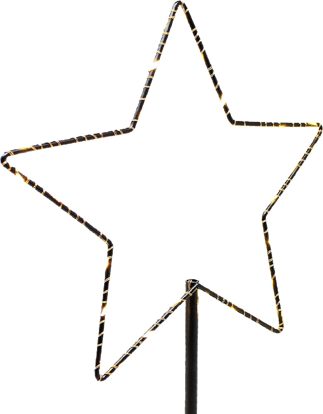 ToCi LED Deko-Stern 30 LEDs – Stern-Aufsteller aus Metall - Beleuchtete Deko 24 x 5 x 34 cm - Weihna