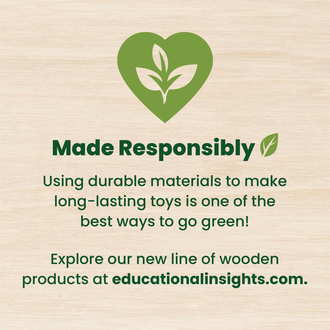 Learning Resources Easy Tweezies Gruppenset, Montessori Holzpinzetten ab 3 Jahren, Feinmotorik-Werkz
