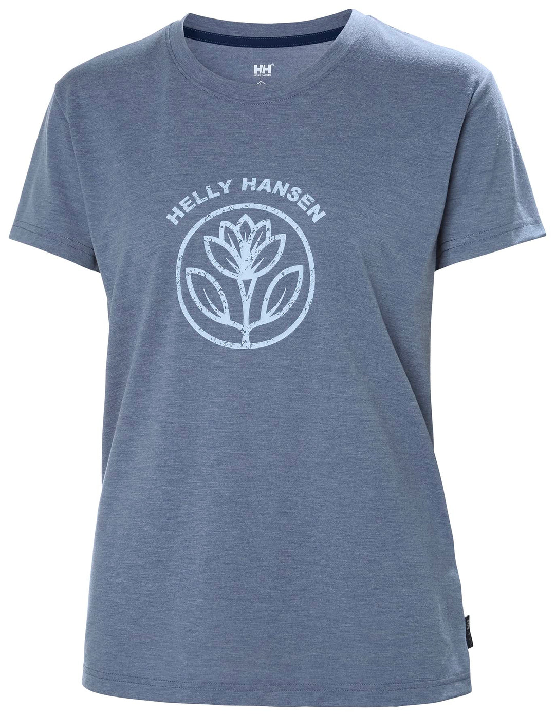 Helly Hansen Damen W Skog Recycled Graphic Tee Shirt XS Ocean Melange, XS Ocean Melange