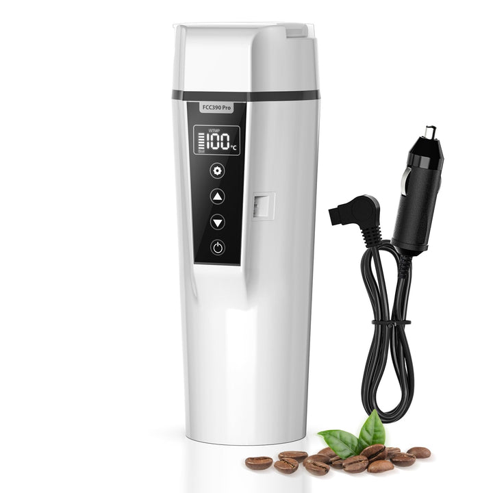 Reise-Wasserkocher 24/12 V, tragbarer elektrischer mit einstellbarer Temperatur für Wasser, Tee, Kaf