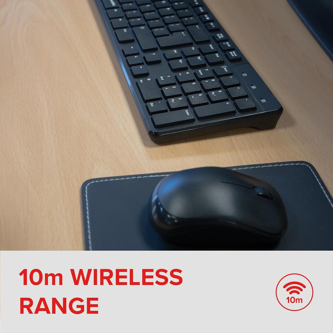 Speedlink SIGNIUM Deskset - USB Wireless Tastatur Maus Set Kabellos, US-Layout englisch QWERTY, Batt