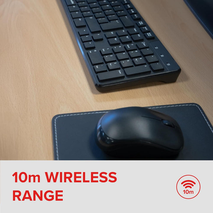 Speedlink SIGNIUM Deskset - USB Wireless Tastatur Maus Set Kabellos, US-Layout englisch QWERTY, Batt