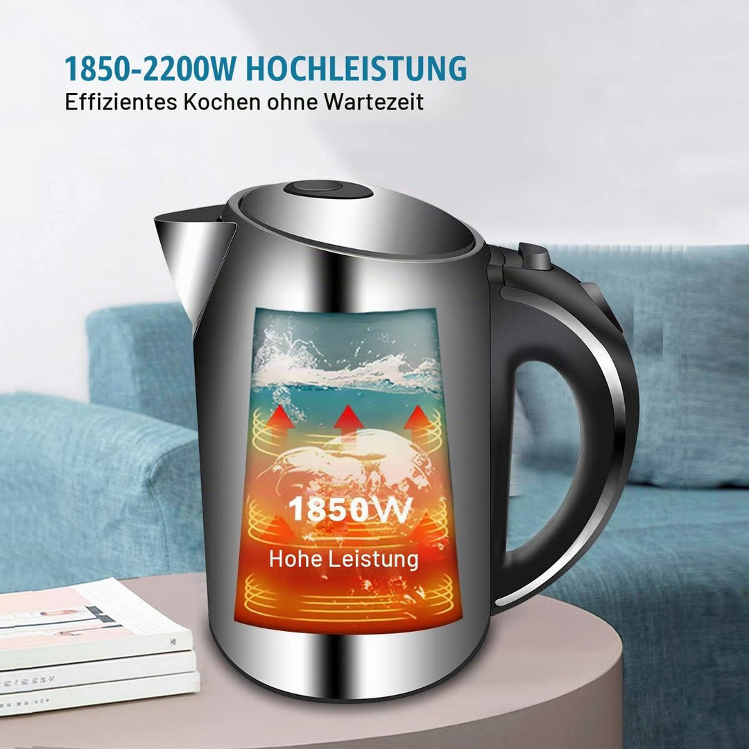 EXTRASTAR Wasserkocher aus Edelstahl (1.7L-1739), 1.7L-1739