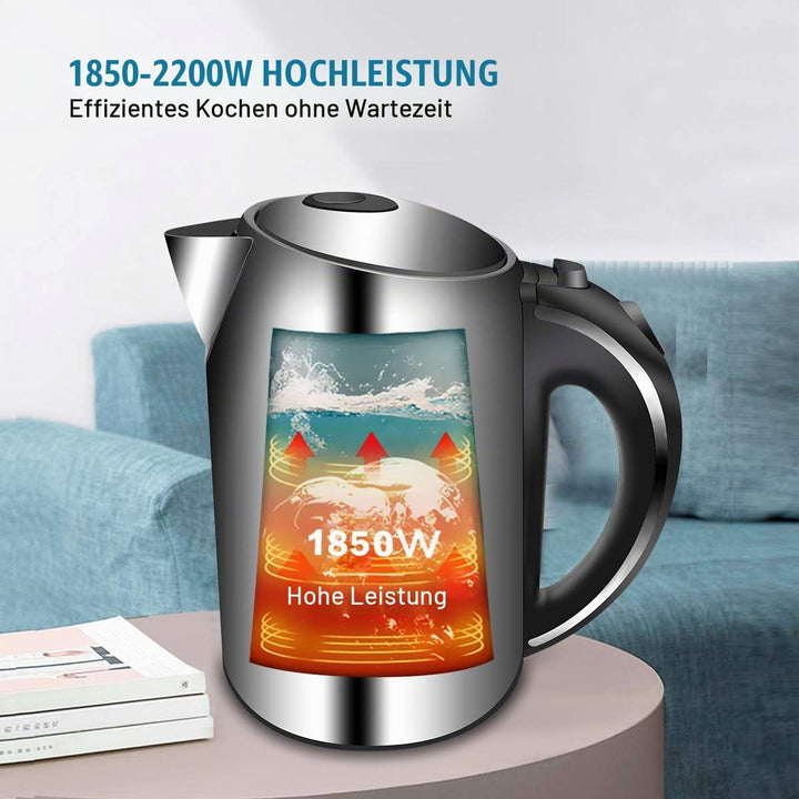 EXTRASTAR Wasserkocher aus Edelstahl (1.7L-1739), 1.7L-1739