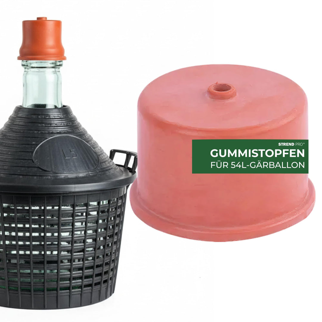 STREND PRO Gummistopfen 75mm mit Bohrung | Gärstopfen für Gärspund & Gärröhrchen | Gummi Stopfen für