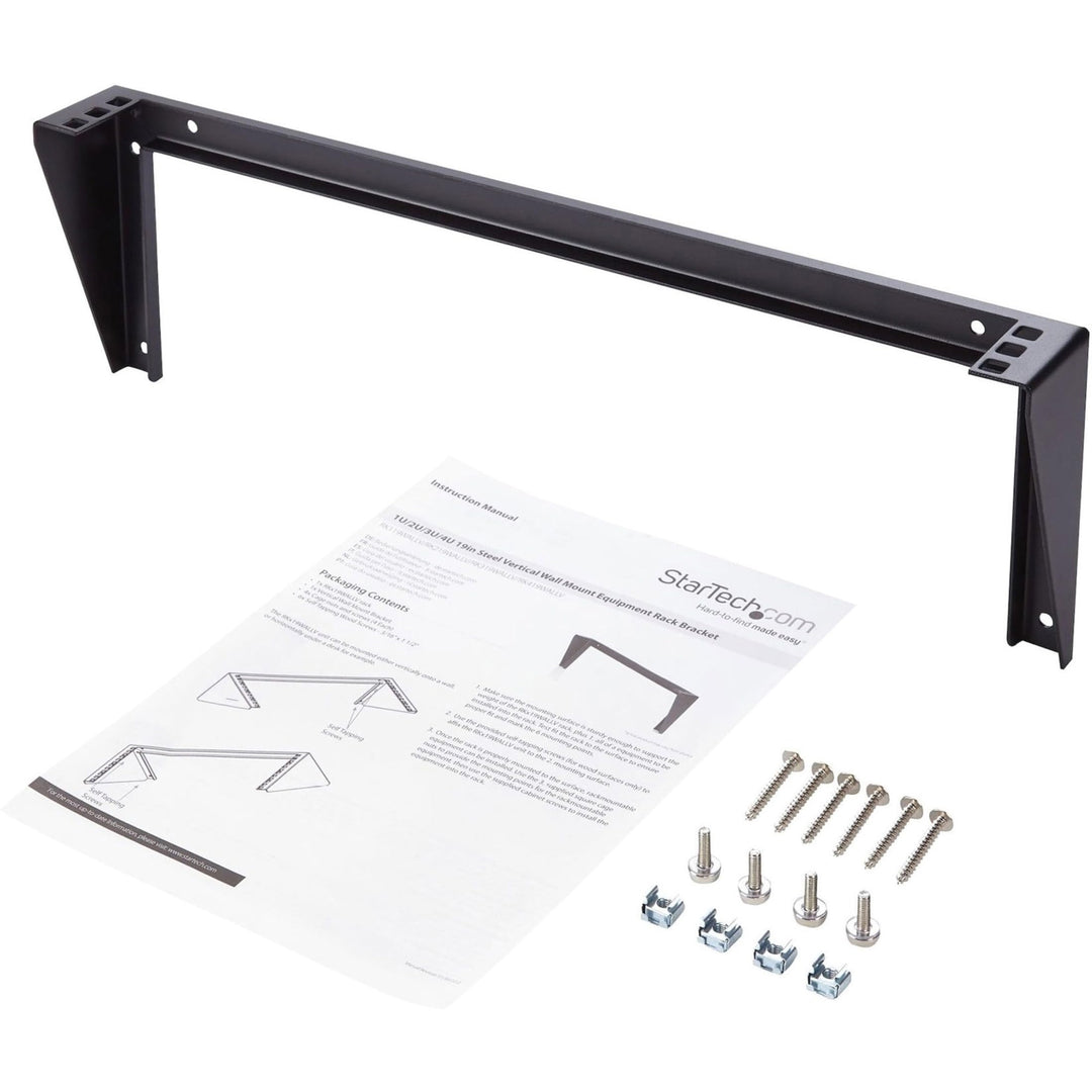 StarTech.com 1HE Wandmontage Halterung für Patch Panel - 19 Zoll - Stahl - Vertikale Montagehalterun