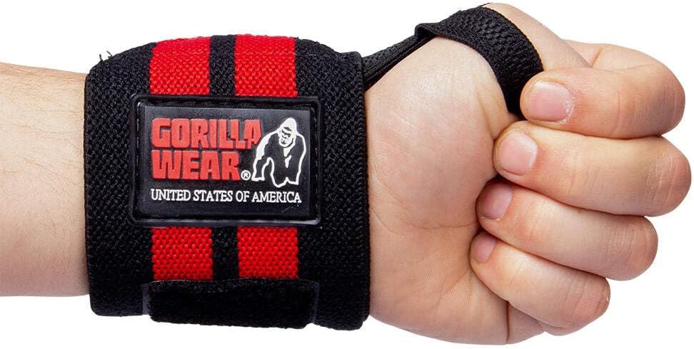 Gorilla WEAR Wrist Wraps PRO Black/Red Schwarz Einheitsgrösse, Schwarz Einheitsgrösse