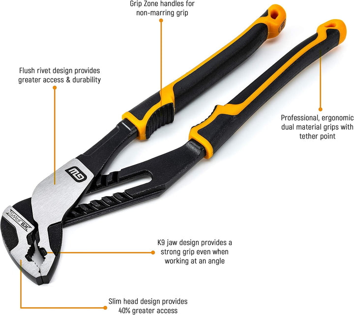 GEARWRENCH Pitbull K9 V-Jaw Zunge und Federzange, 30,5 cm, Doppelmaterial – 82173C 12" V-Jaw T&amp;G Zan
