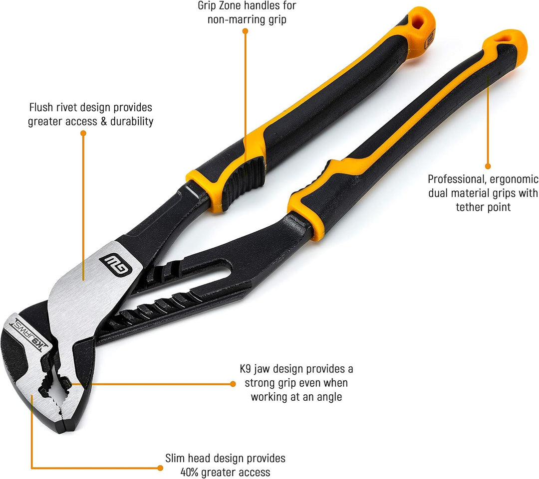 GEARWRENCH 82168C Pitbull K9 V-Jaw Doppelmaterial Zunge und Federzange 8" V-Jaw T&amp;G Zange, 8" V-Jaw