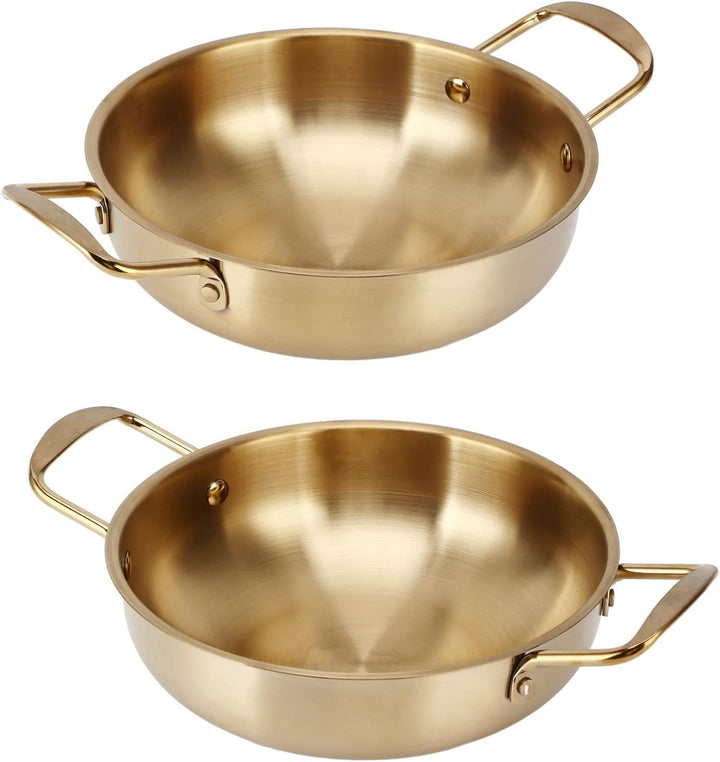Gold Koreanischer Ramen-Topf, Edelstahl-Nudel-tragbare Küche Zum Kochen von Schnellen Nudeln, Allumi
