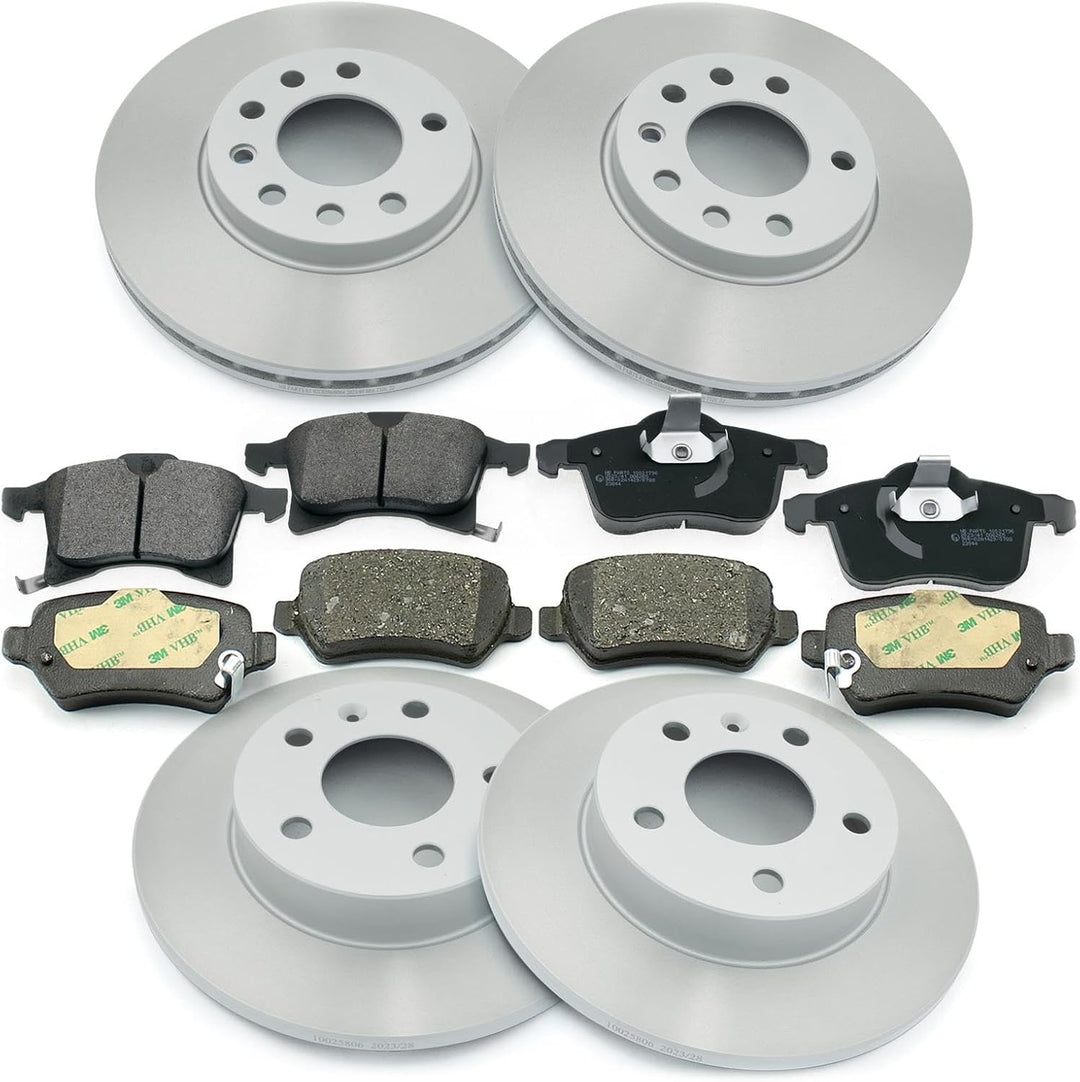 Bremsen/Bremsscheiben + Bremsbeläge vorne + hinten NB PARTS GERMANY 10041697, Dual