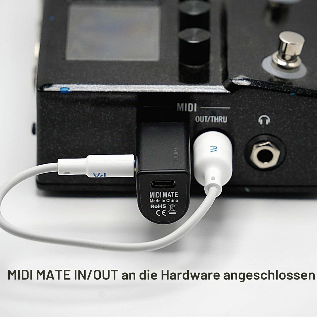 PAINTAUDIO Paint Audio Wireless MIDI Adapter, MIDI Mate Ultra Low Latency Adapter für Synthesizer, D