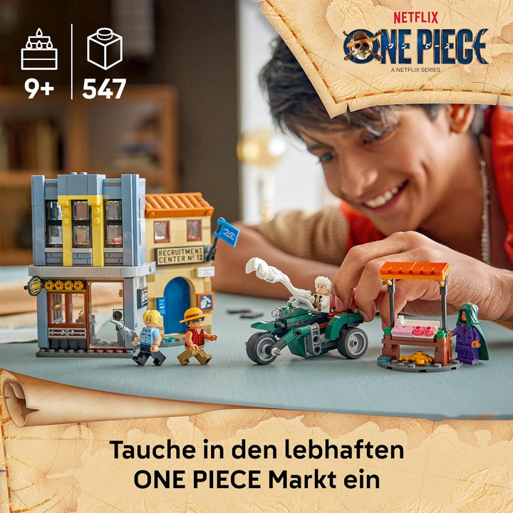 LEGO ONE PIECE Showdown mit Kapitän Smoker - Interaktives Spielzeug mit 4 Minifiguren inkl. Monkey D