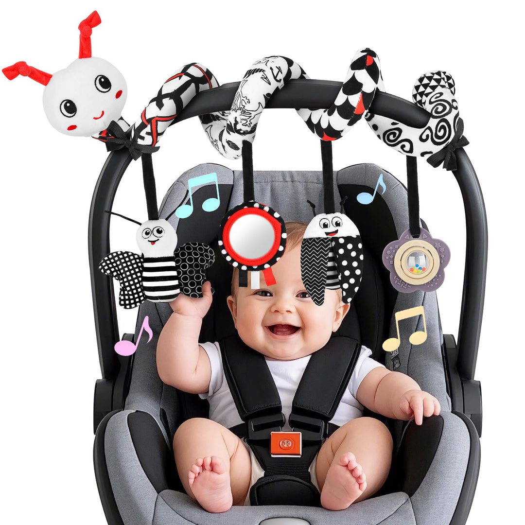 Zendstanding Kinderwagen Spielzeug - Aktualisierte Version Babyschale Spielzeug Baby Spielzeug 0-6 M