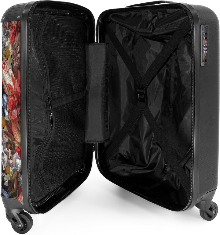 NoBoringSuitcases.com® Koffer Handgepäck Trolley Rollkoffer Kleine Reisekoffer mit 4 Rollen - Kunst